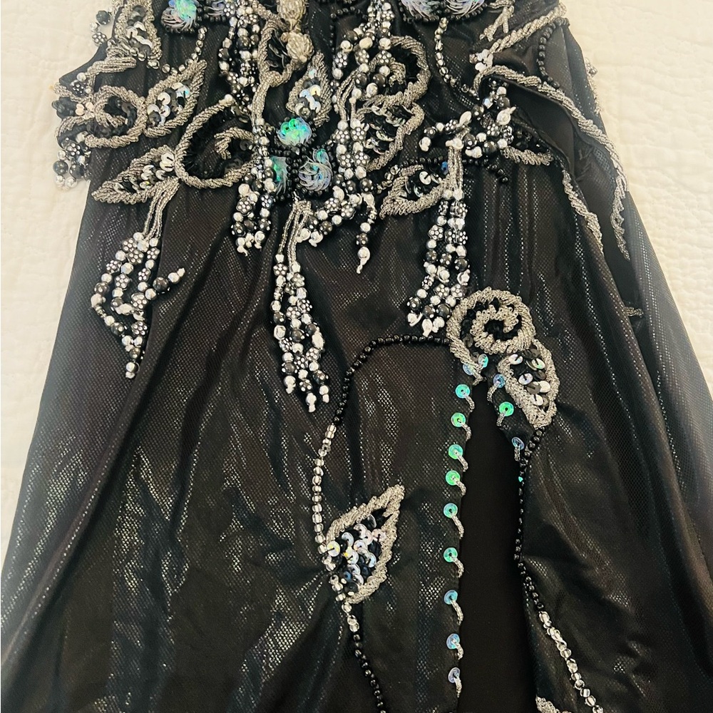 Black and Silver Egyptian Belly Dance Costume